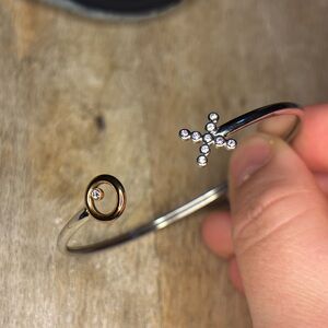 Fossil Dainty Stainless Steel Xo Cuff bracelet